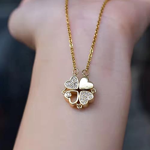 Love Heart Magnetic Pendant Chain Necklace
