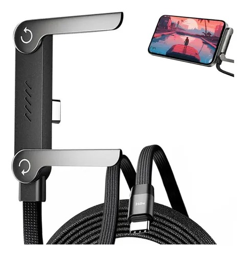 3 in 1 Fast Charging  Type-c TO Type-c Cable 240W with Stand