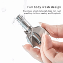 Premium Stainless Steel Manual Nose Hair Trimmer – Painless, Battery-Free, Washable & Portable Ear & Nose Grooming Clipper Tool for Men & Women