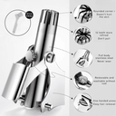 Premium Stainless Steel Manual Nose Hair Trimmer – Painless, Battery-Free, Washable & Portable Ear & Nose Grooming Clipper Tool for Men & Women