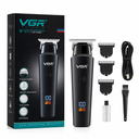 VGR V-937 Professional Cordless Hair & Beard Trimmer for Men – LCD Display, 500 Min Runtime, 2000mAh Battery, Zero Gap Stainless Steel Blade (Black)