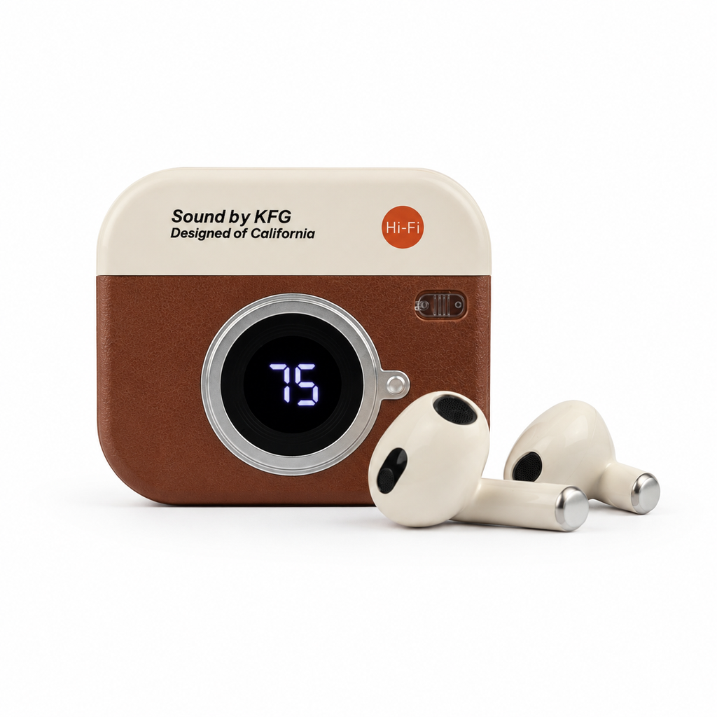 Q86 Retro Camera Design TWS Bluetooth Earbuds