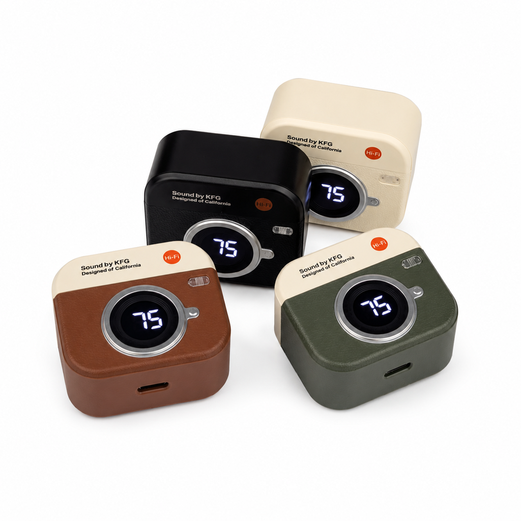 Q86 Retro Camera Design TWS Bluetooth Earbuds