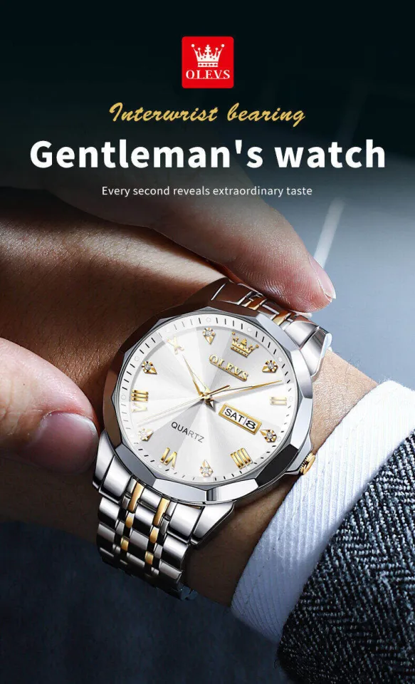 OLEVS 9931G New Exclusive Design Quartz Watch for Men ( White)