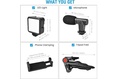 Video -Making Tripod Kit For Live Broadcast 3 In 1 With Microphone, Led Light, Mini Stand & Remote Control, Vloging Kit