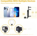 K-28 Long Video Stand Cum Selfie Stick Tripod with Remote - 360° Rotation Phone Stand with Wireless Remote Control,  with light