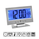Digital LCD Clock with Calendar, Temperature Sensor, Alarm for Table and Study Desk