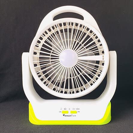 JOYKALY YG-729 Portable Rechargeable LED Light AC/AD Electronic Fan with 6" inches High Speed Blade