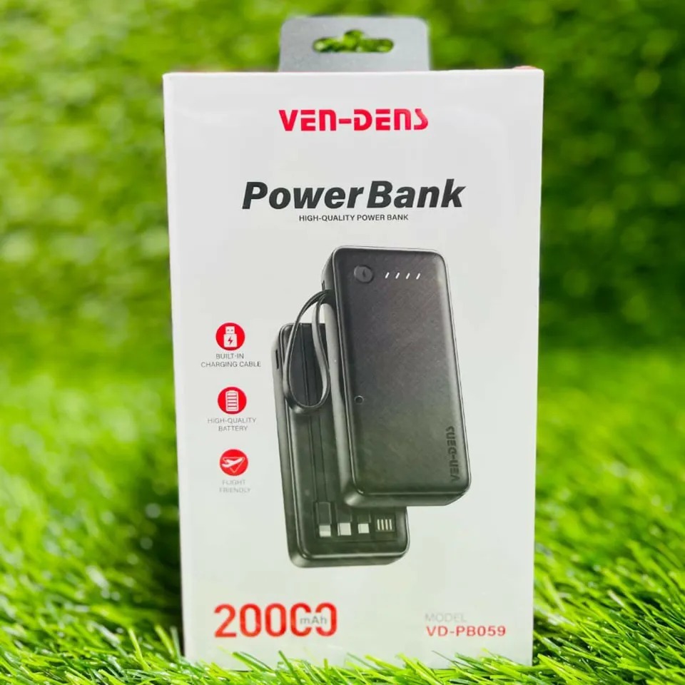 VEN-DENS Brand 20000mAh Power Bank (Model: VD-PB059)