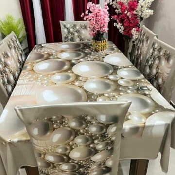 China Premium 3D Print Table Cloth Set