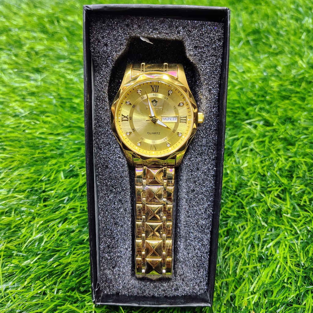 BINBOND 2521 Luxury Brand Luminous Quartz Watch For Men (full golden)
