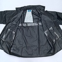 100% Water proof High quality Rain Coat With Pant. (Happylon) Black