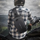 USB charging sport sling Anti-theft shoulder bag (Black)