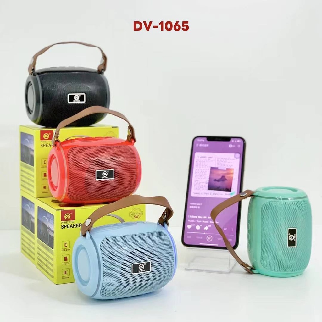DV-1065 Portable Mini Drum Kit Outdoor Wireless Bluetooth Speaker with RGB Light