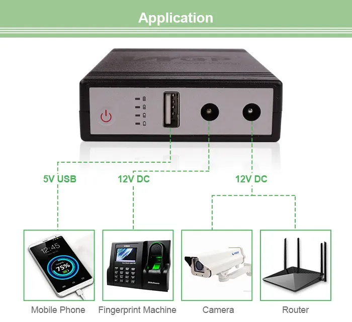 WGP mini UPS  input 12v output 5/9/12V (10400mAh)