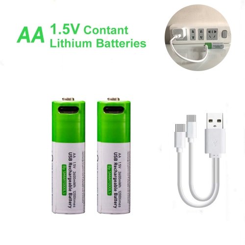[Original] USB Type-C Fast Charging Rechargeable Battery AA  1.5V (4 piece Battery)