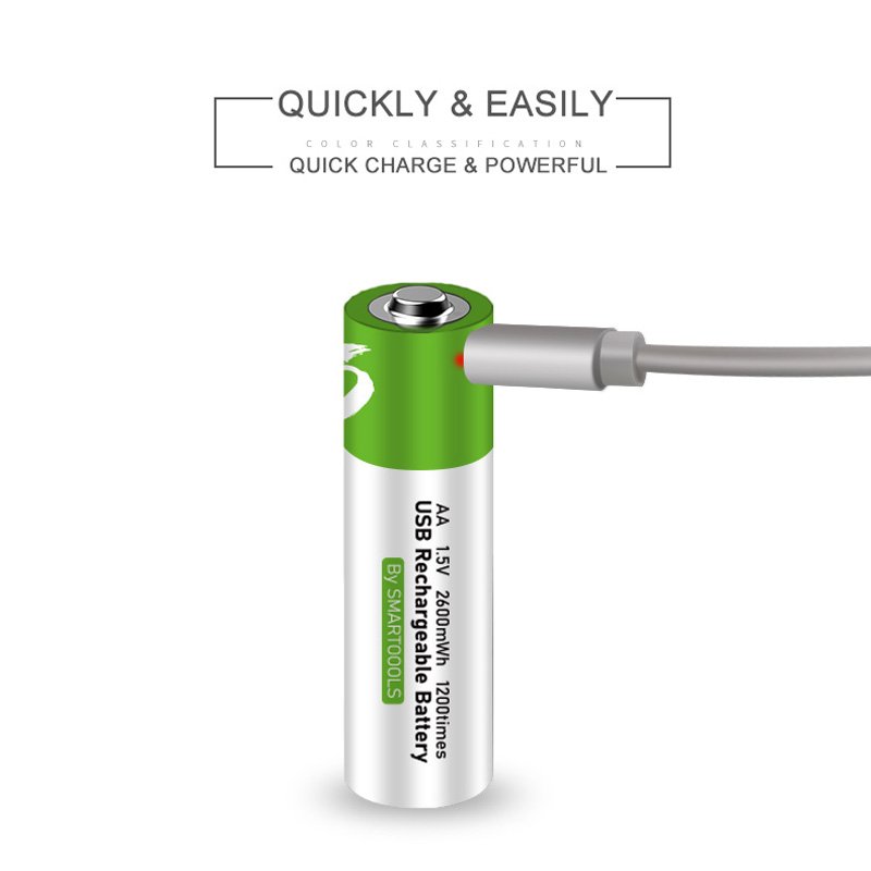 [Original] USB Type-C Fast Charging Rechargeable Battery AA  1.5V (4 piece Battery)