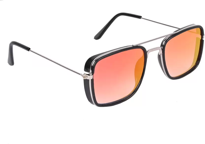 UV Protection Rectangular Sunglasses (Free Size)  (For Men & Women, Red)