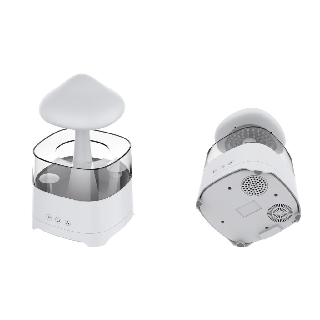 5 IN 1 Bluetooth Speaker Rain Cloud Humidifier, switchable 7 colors, 450ml capacity super quiet, intelligent anti-dry function