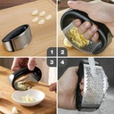 Stainless Steel Garlic Press Crusher/Squeezer/Slicer/Mincer Chopper