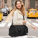 Fashionable Large Capacity Travel & Gym Bag - Black