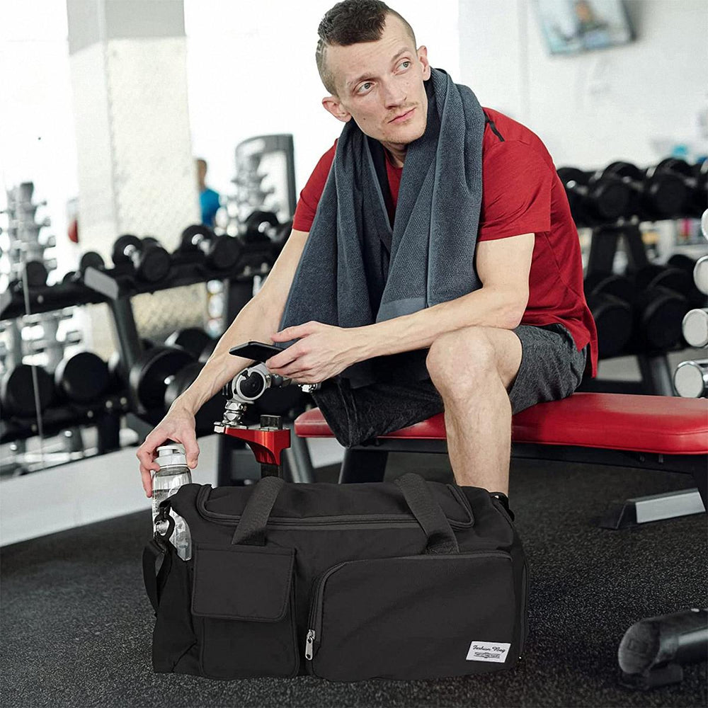 Fashionable Large Capacity Travel & Gym Bag - Black