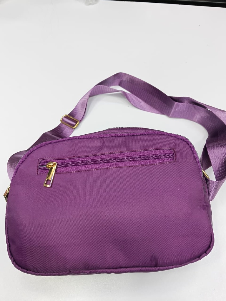 Nylon Fashion Cross-body Bag Lightweight Portable Shoulder Bag (purple)