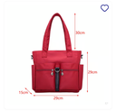Women Casual Large Capacity Waterproof Oxford Cloth Bag (maroon)