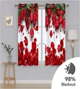 2 Piece 3D Print Premium curtain