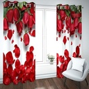 2 Piece 3D Print Premium curtain
