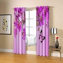 2 Piece 3D Print Premium curtain