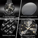 Butter  Fly Lock Olievs  Stainless Steel fashionable  Couple watches +1pcs chain cutter+ 2 pcs battery Full Black
