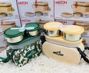 Lunch Box 2 Steel & 1 Microwave Safe Plastik Box