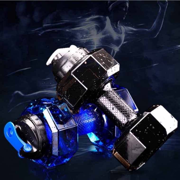 2 in 1 Dumbbell Shape Water Bottle 2.8L