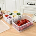 6 grid fridge storage box