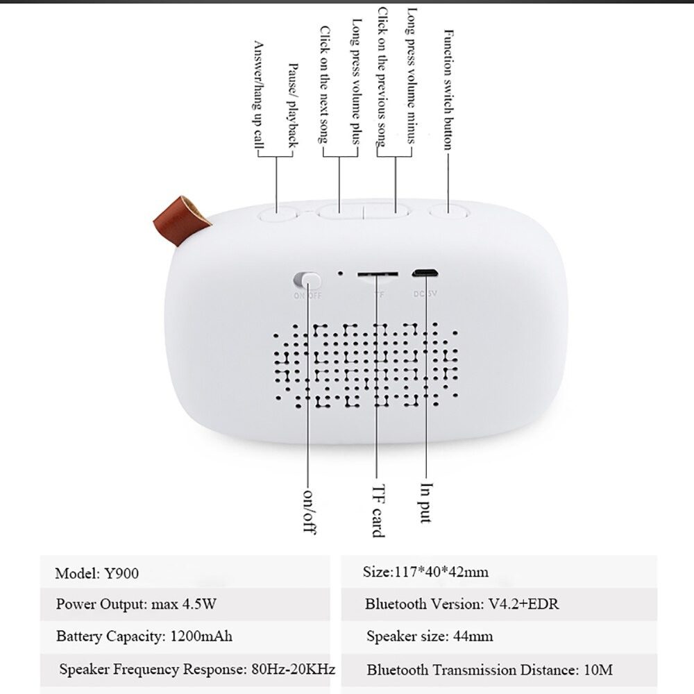 Awei Y900 Mini Wireless Speaker 4.5W (6 Months  Warranty)