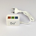 6-in-1 Charging Solution: 6U Multi-Port Charger with 3-in-1 Fast Cable