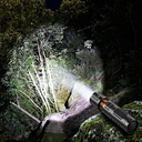 Rechargeable LED Flashlight with Telescopic Zoom & Power Bank Function