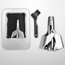 Premium Stainless Steel Manual Nose Hair Trimmer – Painless, Battery-Free, Washable & Portable Ear & Nose Grooming Clipper Tool for Men & Women