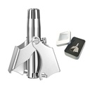 Premium Stainless Steel Manual Nose Hair Trimmer – Painless, Battery-Free, Washable & Portable Ear & Nose Grooming Clipper Tool for Men & Women