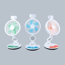 ZT rechargeable folding desktop fan with an integrated LED light