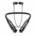 FRB N-26 Wireless Bluetooth 5.4 Neckband Earphone - 600 Hours Standby | Low Latency Gaming Mode, Digital Battery Display, 4 Voice Changer, Magnetic On/Off & Type-C Fast Charging Metal Earbuds