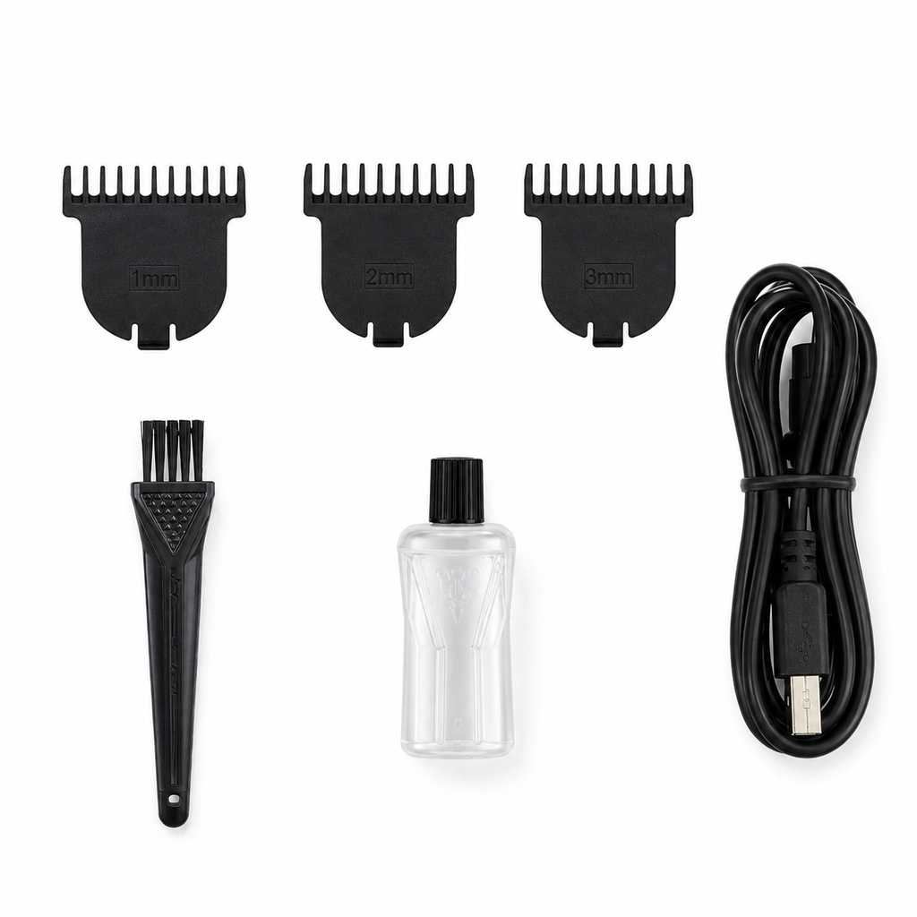 VGR V-937 Professional Cordless Hair & Beard Trimmer for Men – LCD Display, 500 Min Runtime, 2000mAh Battery, Zero Gap Stainless Steel Blade (Black)