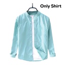 Men's Solid Colour Ban color Shirt  (paste)