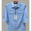 Double Pocket  shirt for men(sky)