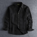 Men's Solid Colour Color Shirt(black)
