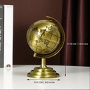World Map 3D Rotating Glove Decoration Gift- Golden & Eiffel Tower Metal Showpiece Decoration Gift