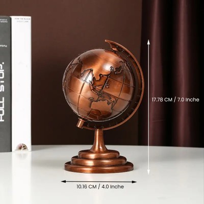 World Map 3D Rotating Glove Decoration Bronze   Color & Eiffel Tower Metal Showpiece Decoration Gift