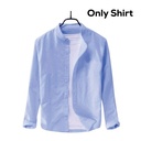3 pcs Combo Men's Ban Collar Cotton Shirt-