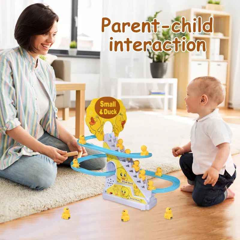  Electric Small Duck Climbing Stairs Toy